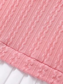 嬰兒雙色百褶下擺假兩件連衣裙 - 彩色 - 查看 6