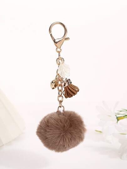 Tassel Decor Pom Pom Bag Charm Bag Accessories Gift Gift Accessories Decor For Teen Girls Women College Students Rookies & White-Collar Workers Car Accessories Women Key Chain Charms School Supplies Teacher Gifts Back To School Teacher Accessories Plush Keychain