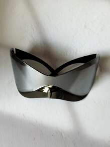 1 pieza Parche de ojo estilo gótico, de plata con reflejo cóncavo - Accesorio creativo de ciencia ficción y moda cool para COSPLAY, selfie, protección solar, cobertura facial (incluye cuerda antiperdi da) - Gafas de sol para verano, playa, vacaciones y exteriores - Plateado - Ver 7
