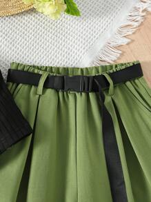 SHEIN 女孩小高領背心上衣和闊腿褲 - 彩色 - 查看 4