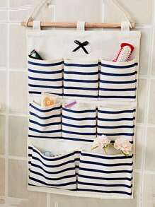 Họa Tiết Sọc Treo Tường Túi Bảo Quản, 8 Lưới Linen Treo Sắp Xếp Lưu Trữ Cho Tường Cửa Nhà Tắm Phòng Ngủ - Nhiều màu - Xem 5