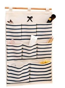 Họa Tiết Sọc Treo Tường Túi Bảo Quản, 8 Lưới Linen Treo Sắp Xếp Lưu Trữ Cho Tường Cửa Nhà Tắm Phòng Ngủ - Nhiều màu - Xem 1