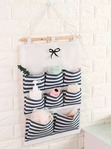 Họa Tiết Sọc Treo Tường Túi Bảo Quản, 8 Lưới Linen Treo Sắp Xếp Lưu Trữ Cho Tường Cửa Nhà Tắm Phòng Ngủ - Nhiều màu - Xem 4