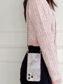 1入灰色大理石紋IMD手機殼，附有彩虹/迷彩肩帶 - 彩色 - 查看 2