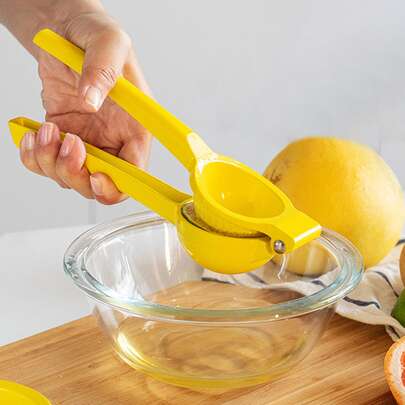 1 dụng cụ vắt chanh bằng hợp kim nhôm, màu trơn, tiện lợi khi sử dụng tại nhà