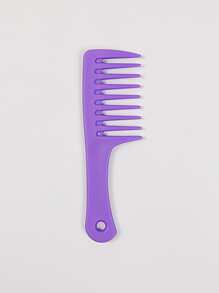 Wide Tooth Pocket Comb 1PC - Mini Detangler Comb For Curly Hair & Wet Hair, Travel Size Hair Brush, Must Have Purse Accessory For Women - Purple - View 2