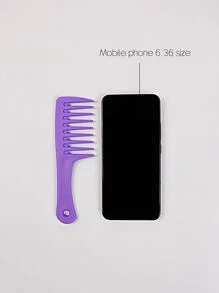 Wide Tooth Pocket Comb 1PC - Mini Detangler Comb For Curly Hair & Wet Hair, Travel Size Hair Brush, Must Have Purse Accessory For Women - Purple - View 4
