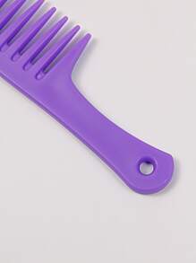 Wide Tooth Pocket Comb 1PC - Mini Detangler Comb For Curly Hair & Wet Hair, Travel Size Hair Brush, Must Have Purse Accessory For Women - Purple - View 5