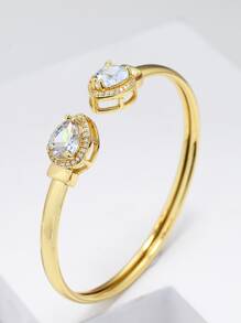 KKCOLA 1入夏季幾何氧化鋯女手鍊,適用於派對、度假和海灘,是節日、派對和聚會的完美禮物 - 金黃色 - 查看 1