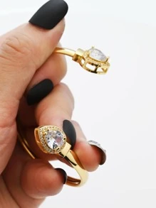 KKCOLA 1入夏季幾何氧化鋯女手鍊,適用於派對、度假和海灘,是節日、派對和聚會的完美禮物 - 金黃色 - 查看 3