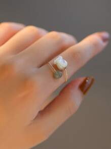 Vòng bọc trang trí hạt & hoa - Bạc - Xem 2