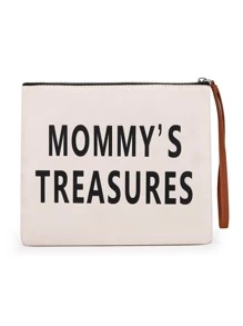 3pcs Letter Graphic Diaper Bag