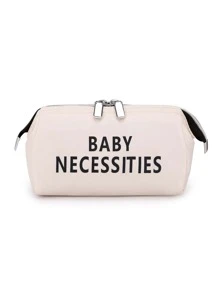 3pcs Letter Graphic Diaper Bag