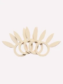 10 piezas con oreja de conejo Servilleta simple madera Servilletero Anillo para cocina