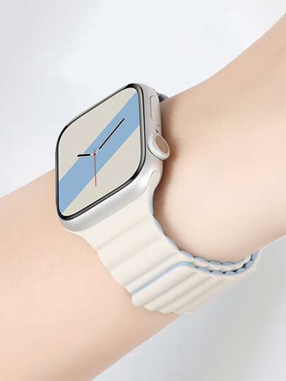 Gelang Jam Magnetik Dua Nada Kompatibel Dengan Jam Tangan Apple