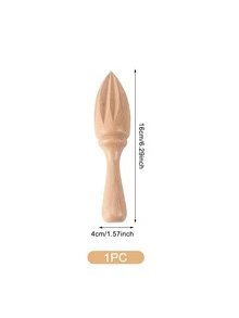 1pc Wooden Manual Squeeze Juicer, Multifunction Hand Press Lemon Squeezer For Fresh Fruit Juice - Khaki - View 3