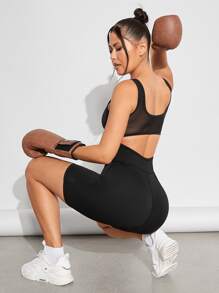 VARSITIE Solid Skinny Tank Romper - Black - View 6