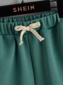 SHEIN Boys Striped Print Shirt & Drawstring Waist Shorts - Multicolor - View 6