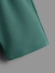 SHEIN Boys Striped Print Shirt & Drawstring Waist Shorts - Multicolor - View 7