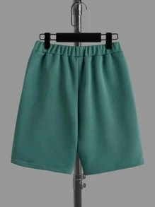 SHEIN Boys Striped Print Shirt & Drawstring Waist Shorts - Multicolor - View 8