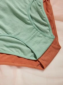 Snug Zone Women's Plus Size Multicolor High Waisted Plain Casual Panties 5 Pack