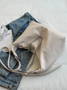 Túi vai màu trơn Có thể điều chỉnh được Chuỗi - trắng - Xem 7