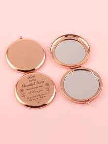 玫瑰金化妝鏡- 送給姐妹、女兒、孫女、阿姨、母親、祖母和女朋友的生日、聖誕節、情人節、畢業典禮和母親節的完美禮物- 品質優良，閱讀效果極佳- 緊湊尺寸1入組 - 玫瑰金 - 查看 4