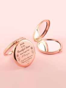 玫瑰金化妝鏡- 送給姐妹、女兒、孫女、阿姨、母親、祖母和女朋友的生日、聖誕節、情人節、畢業典禮和母親節的完美禮物- 品質優良，閱讀效果極佳- 緊湊尺寸1入組 - 玫瑰金 - 查看 5