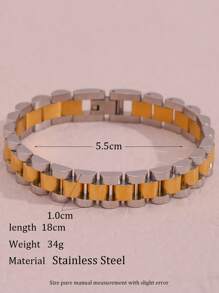 MamacitaSlay Vòng đeo tay thiết kế dây đeo đồng hồ hai tông màu - Nhiều màu - Xem 4