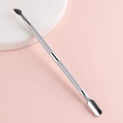 FULL BEAUTY 1 Đôi Kết Thúc Bạc Lớp Biểu Bì Dụng Cụ Đẩy Da Chết Đẩy Tẩy Móng Tay Nghệ Thuật Bụi Dụng Cụ Chăm Sóc