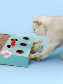 1 pieza Aplasta un topo Juego rasguño de gato Juguete - Multicolor - Ver 4