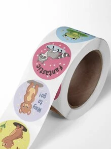 1卷卡通圖案貼紙 - 彩色 - 查看 2