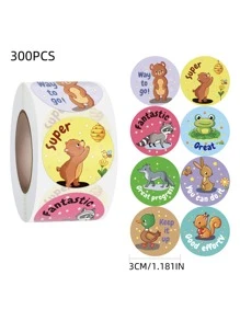 1卷卡通圖案貼紙 - 彩色 - 查看 3