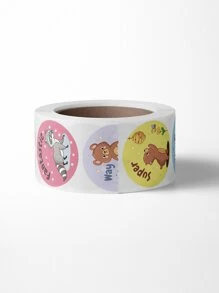 1卷卡通圖案貼紙 - 彩色 - 查看 4