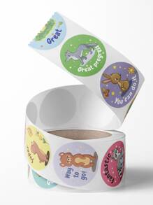 1卷卡通圖案貼紙 - 彩色 - 查看 5