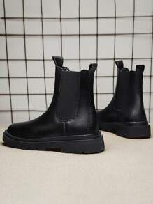 Men Slip On Chelsea Boots - Black - View 4