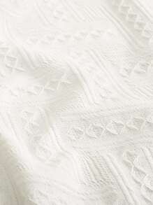 1入組素色流蘇裝飾北歐風格簡約多功能照片背景適用於家庭 - 白色 - 查看 5