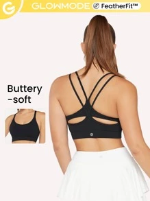 GLOWMODE Sujetador De Doble X De Espalda Featherfit™ - Negro - Ver 2