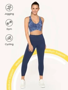 GLOWMODE Sujetador Deportivo Featherfit™ Con Diseño Fruncido Y Espalda De Nadadora - Multicolor - Ver 3