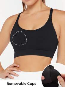 GLOWMODE Sujetador De Doble X De Espalda Featherfit™ - Negro - Ver 5