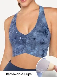 GLOWMODE Sujetador Deportivo Featherfit™ Con Diseño Fruncido Y Espalda De Nadadora - Multicolor - Ver 5