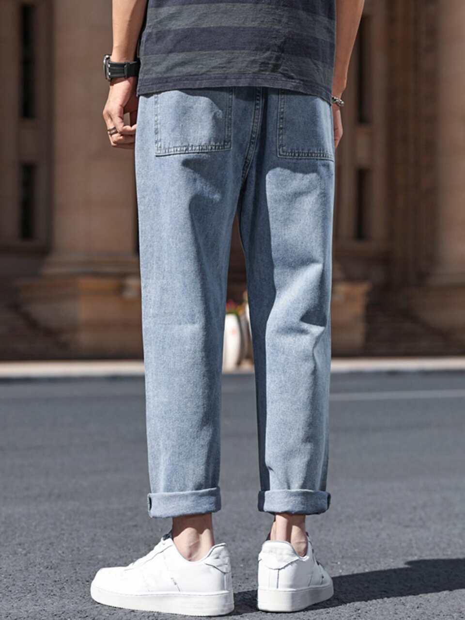Men Plus Slant Pocket Jeans