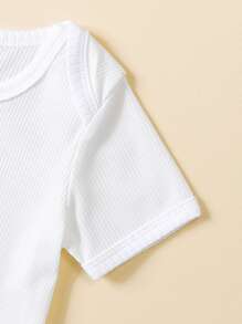 男嬰4入組撞色滾邊連體衣 - 彩色 - 查看 3