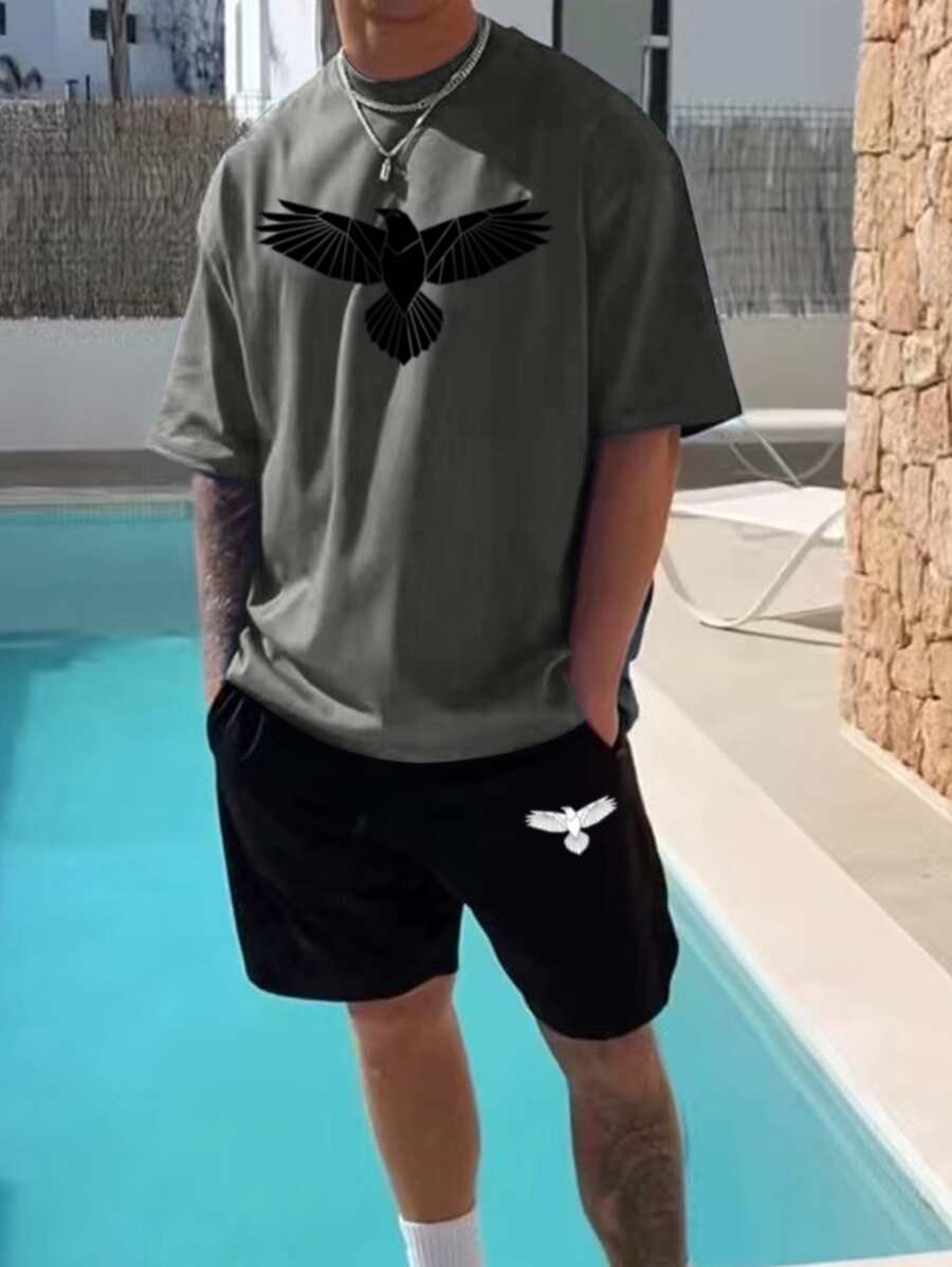 Manfinity Homme Bộ hai mảnh Nam Dây kéo Thú vật Giải trí - Nhiều màu - Xem 1