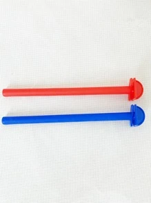 5pcs Solid Random Bird Standing Pole, Bird Finch Canary Budgie Cage Platform Plastic Bird Perch Random Color - Multicolor - View 4