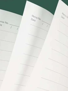 1pc Solid Color Notebook With 1pc Random Pen - Green - View 3