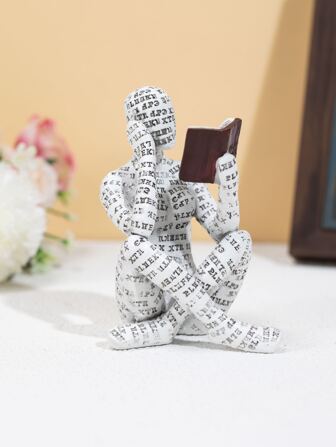 1入組人物設計裝飾用品抽象創意合成樹脂裝飾物適用於家庭書桌裝飾