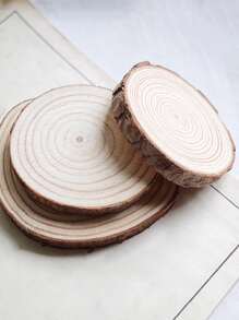 6入組圓形木質裝飾擺件 - 彩色 - 查看 3