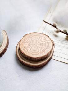 6入組圓形木質裝飾擺件 - 彩色 - 查看 4
