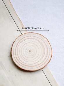 6入組圓形木質裝飾擺件 - 彩色 - 查看 5